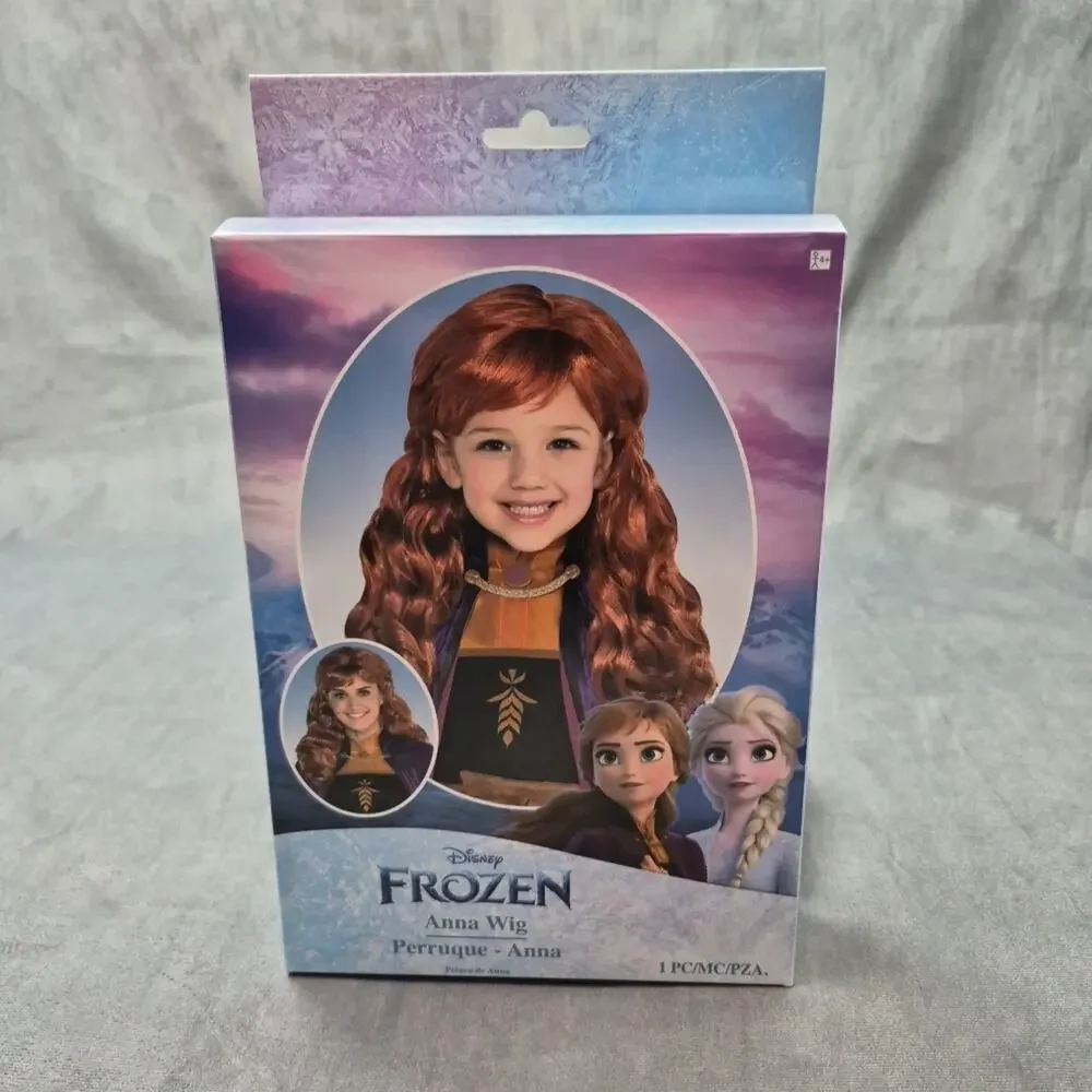 Kids Official Disney Princess Anna Wig for Girls Frozen Fancy Dress Costume O/S - Picture 1 of 6